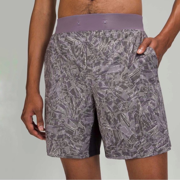 Lululemon T.H.E 7” linerless shorts black purple Parallel Divide Dusky Lavender - Picture 9 of 11